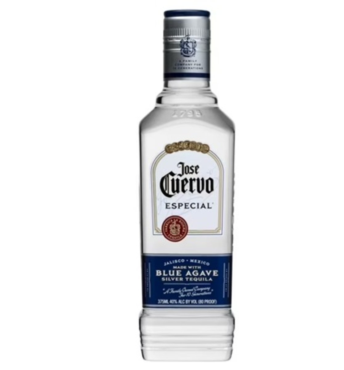 Jose Cuervo Tequila Plateado Especial, 375ml Glass Bottle, 40% ABV