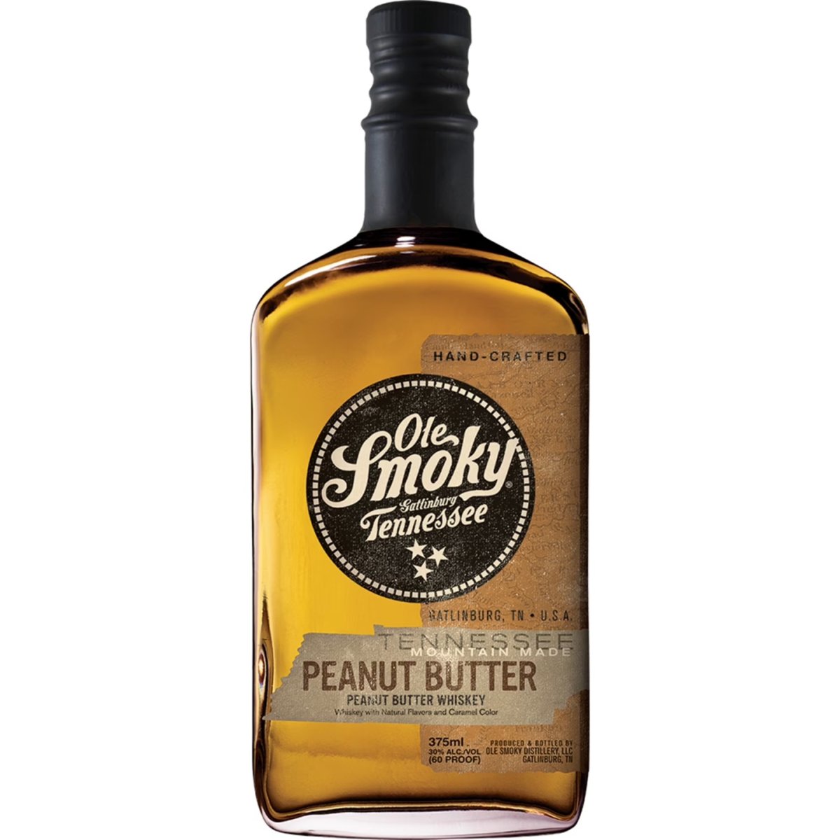 Ole Smoky Peanut Butter Mountain Flavored Whiskey, 375ml Bottle, 30% Adv