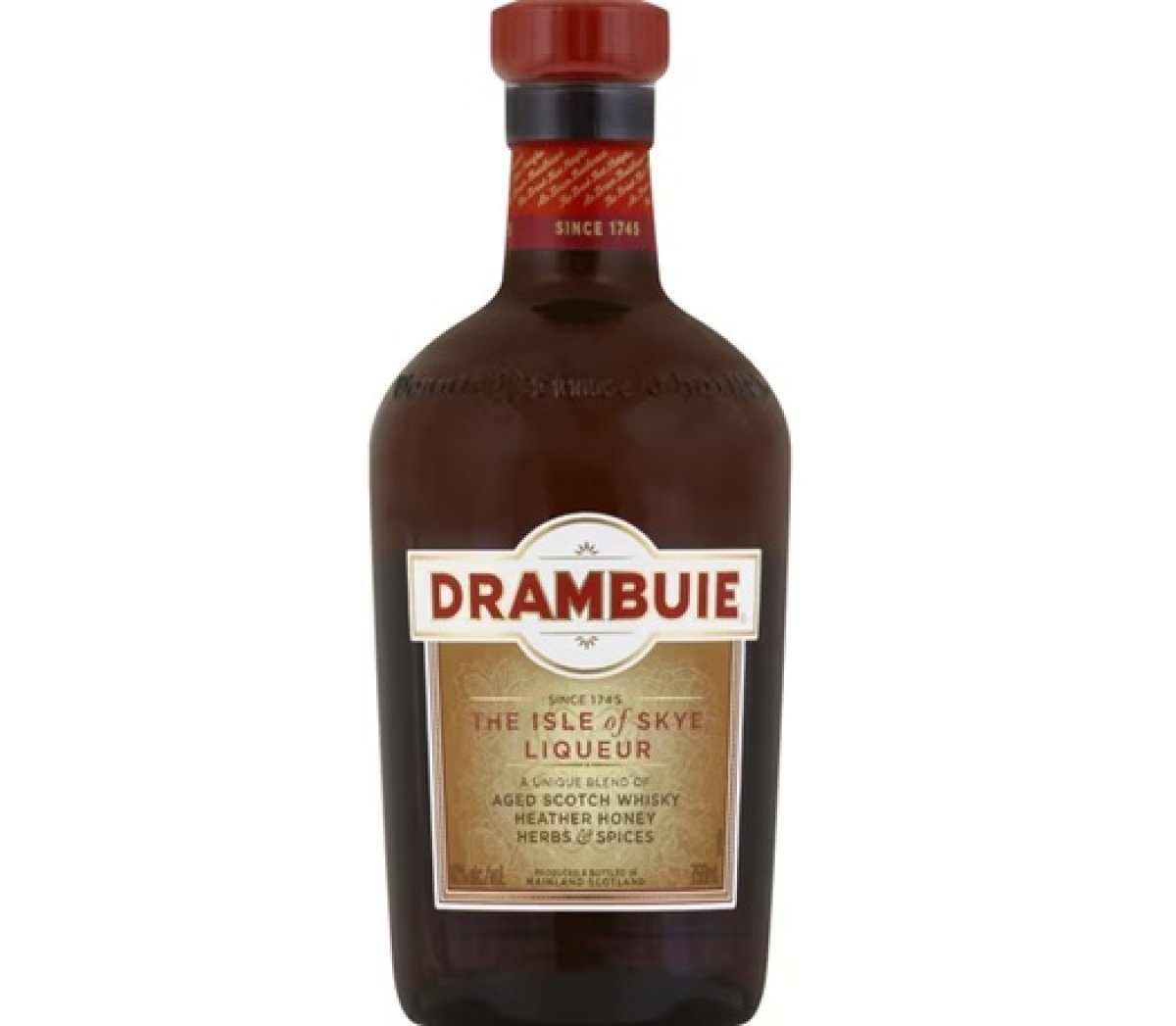 Drambuie Scotch Whisky Liquor, 750ml Glass Bottle, 40% ABV 80 Degrees