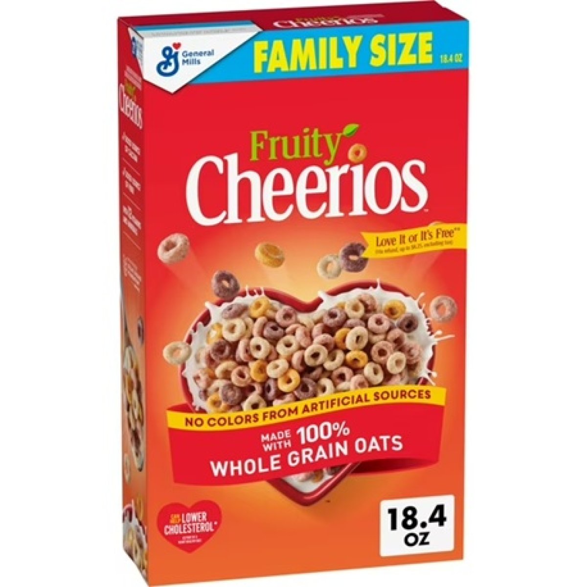 Fruity Cheerios, Heart-Healthy Whole Grain Oat Cereal, Gluten-Free, Family Size, 18.4 oz