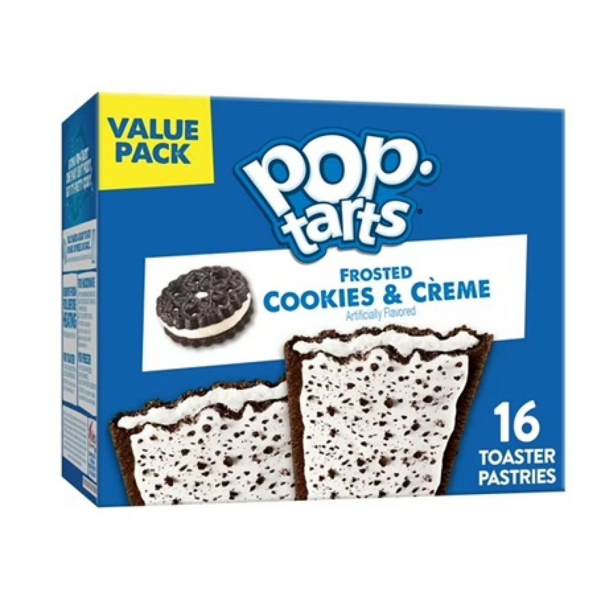 Pop-Tarts Frozen Cookies and Cream Toaster Cakes, Breakfast Foods, Non-Perishable, 27 oz (16 Units)