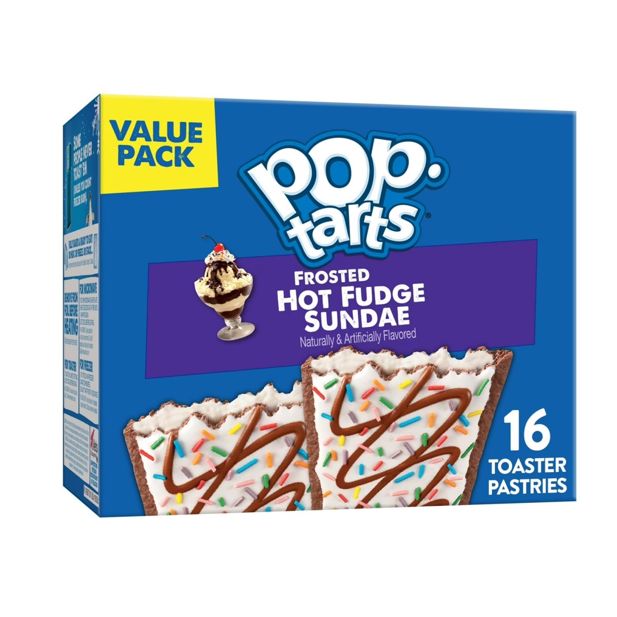 Pop-Tarts Hot Chocolate Icing Ice Cream Toaster Cakes, Breakfast Foods, Shelf Stable, 27 oz (16 Count)