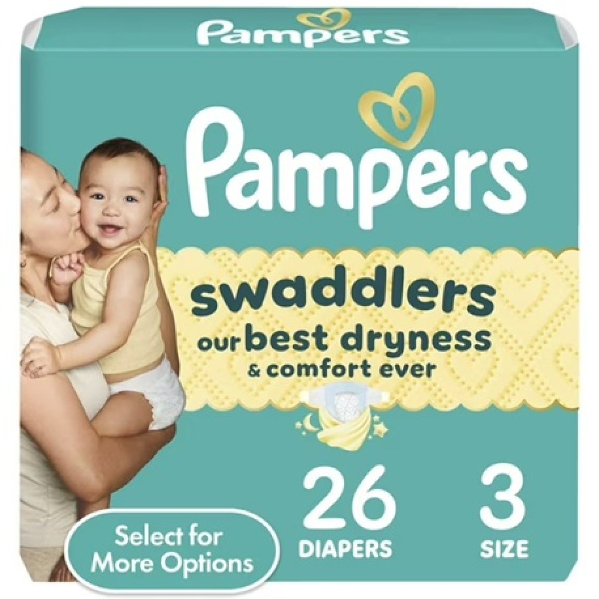 Pampers Swaddlers Diapers Size 3, 26 Count (Select to See More Options)