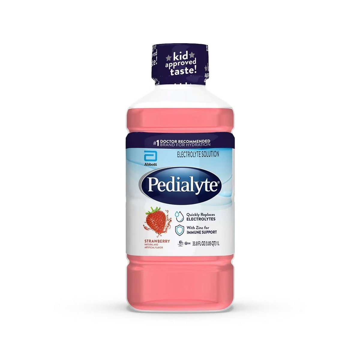 Pedialyte Electrolyte Drink, Strawberry, 1 Liter