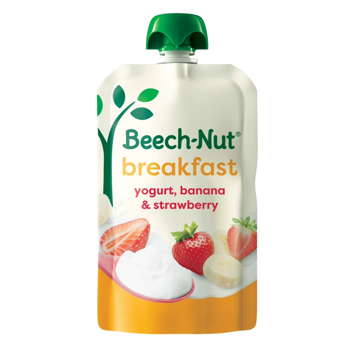 Beech-Nut Breakfast Stage 4 Toddler Food, Yogurt Banana & Strawberry, 3.5 oz Pouch