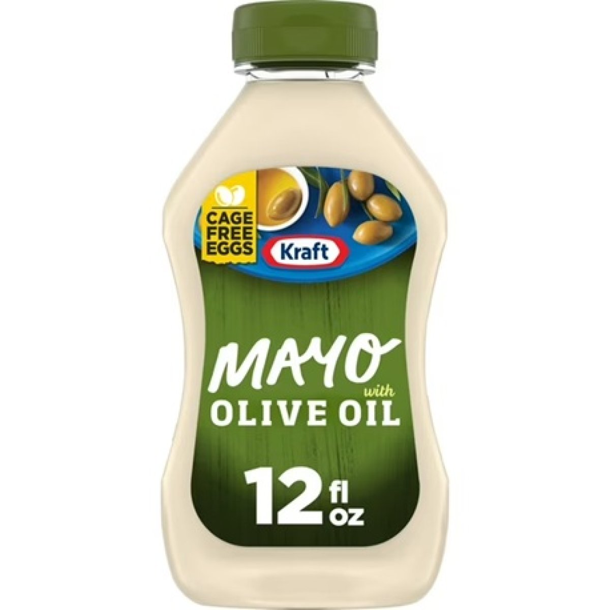 Kraft Mayonnaise with Squeeze Bottle, Reduced Fat Mayonnaise with Olive Oil, 12 fl oz