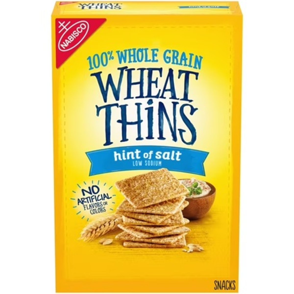 Wheat Thins Hint of Salt Low Sodium Snacks, Whole Grain Wheat Crackers, Snack Crackers, 8.5 oz