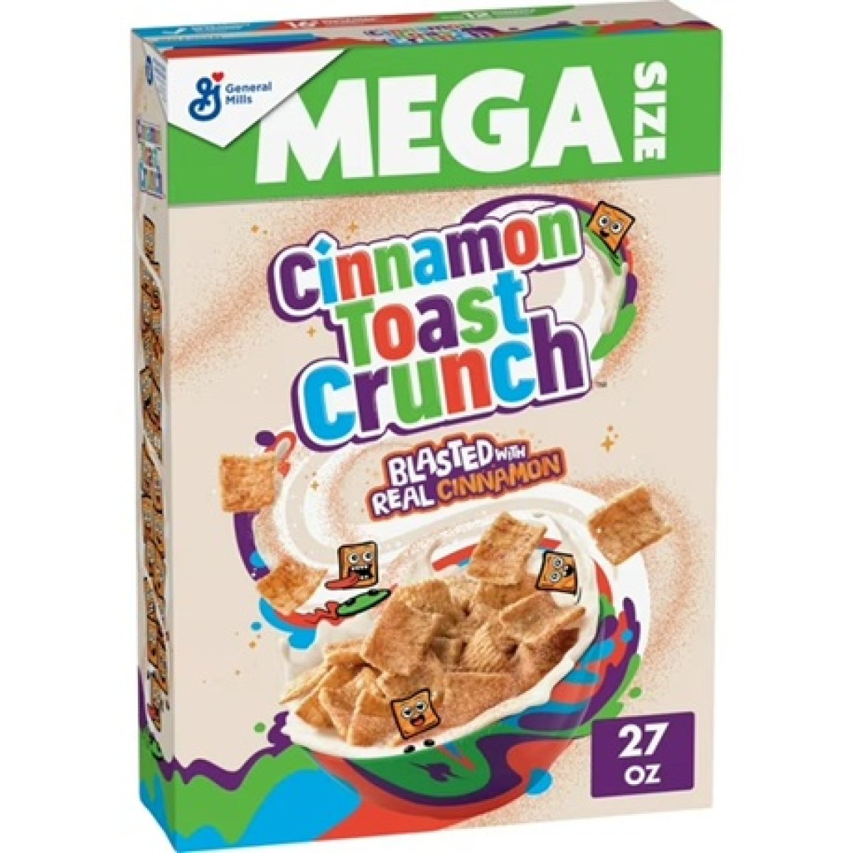 Cinnamon Toast Crunch Breakfast Cereal, Mega Size, 27 oz