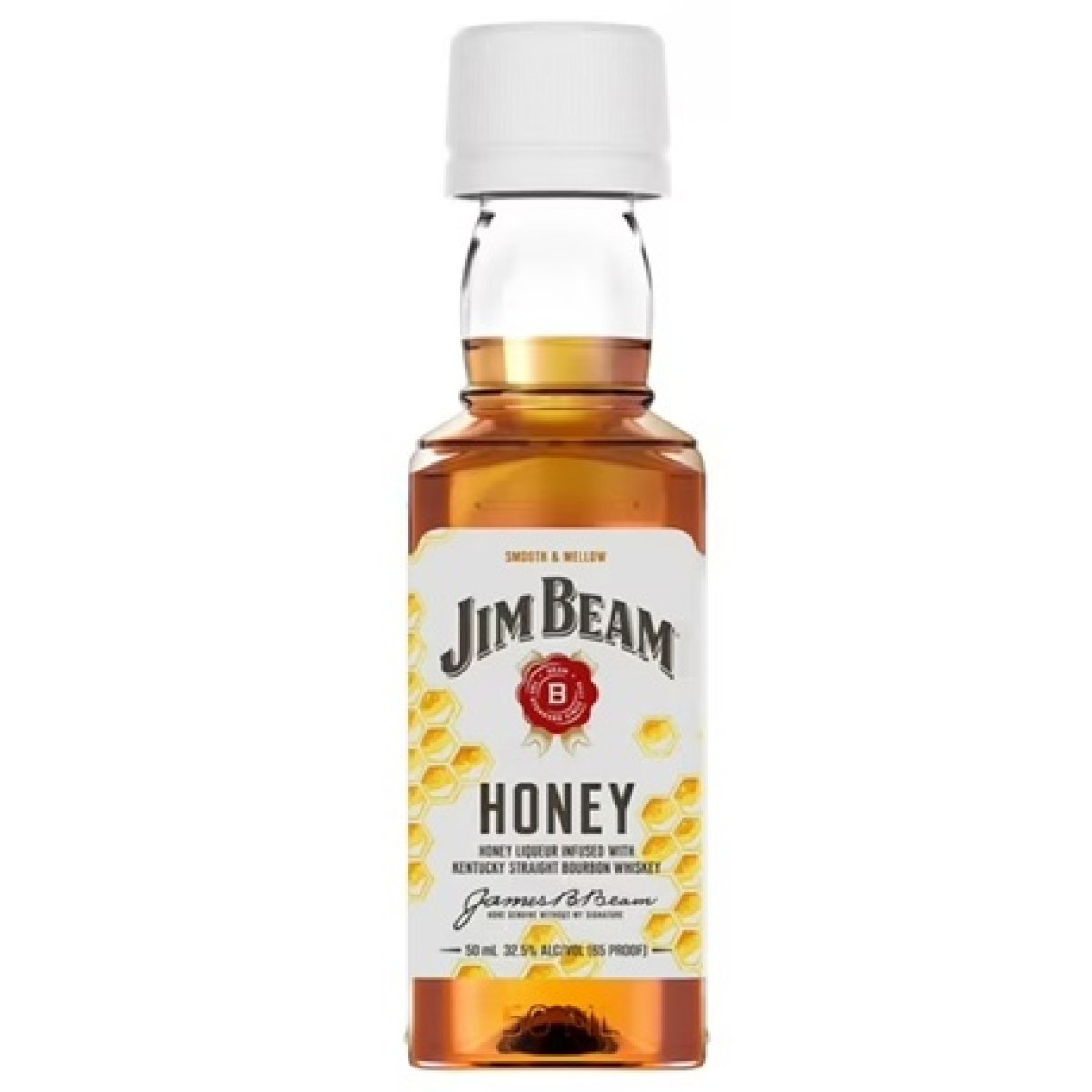 Jim Beam Honey Flavored Whiskey 10-Pack of 50ml Pet Bottles, 33% Abs
