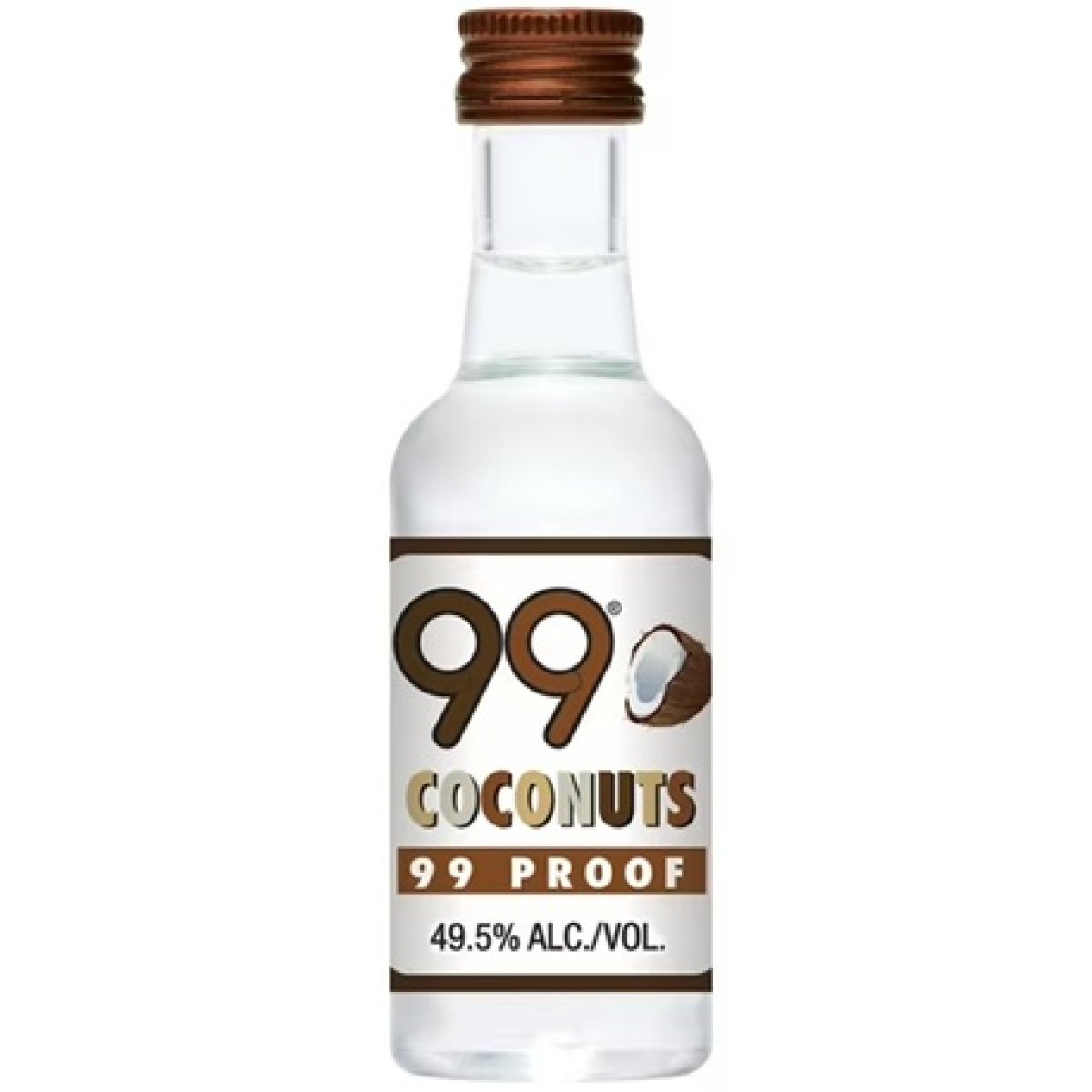 99 Brand Coconut Licueur, 50ml Liquor, 49.5% Alcohol