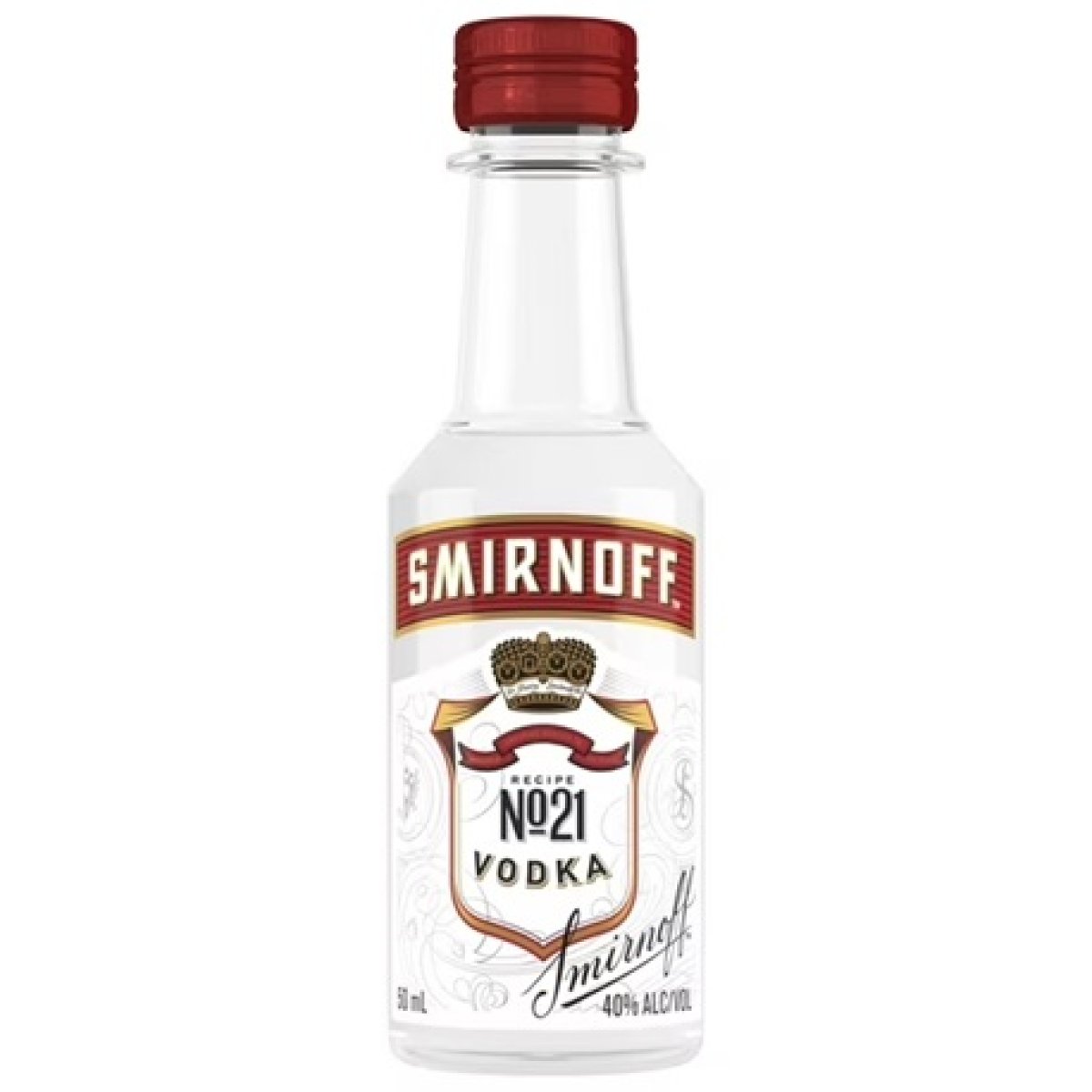 Smirnoff No Vodka. 21 80 Proof, 50 mL, 40% ABV