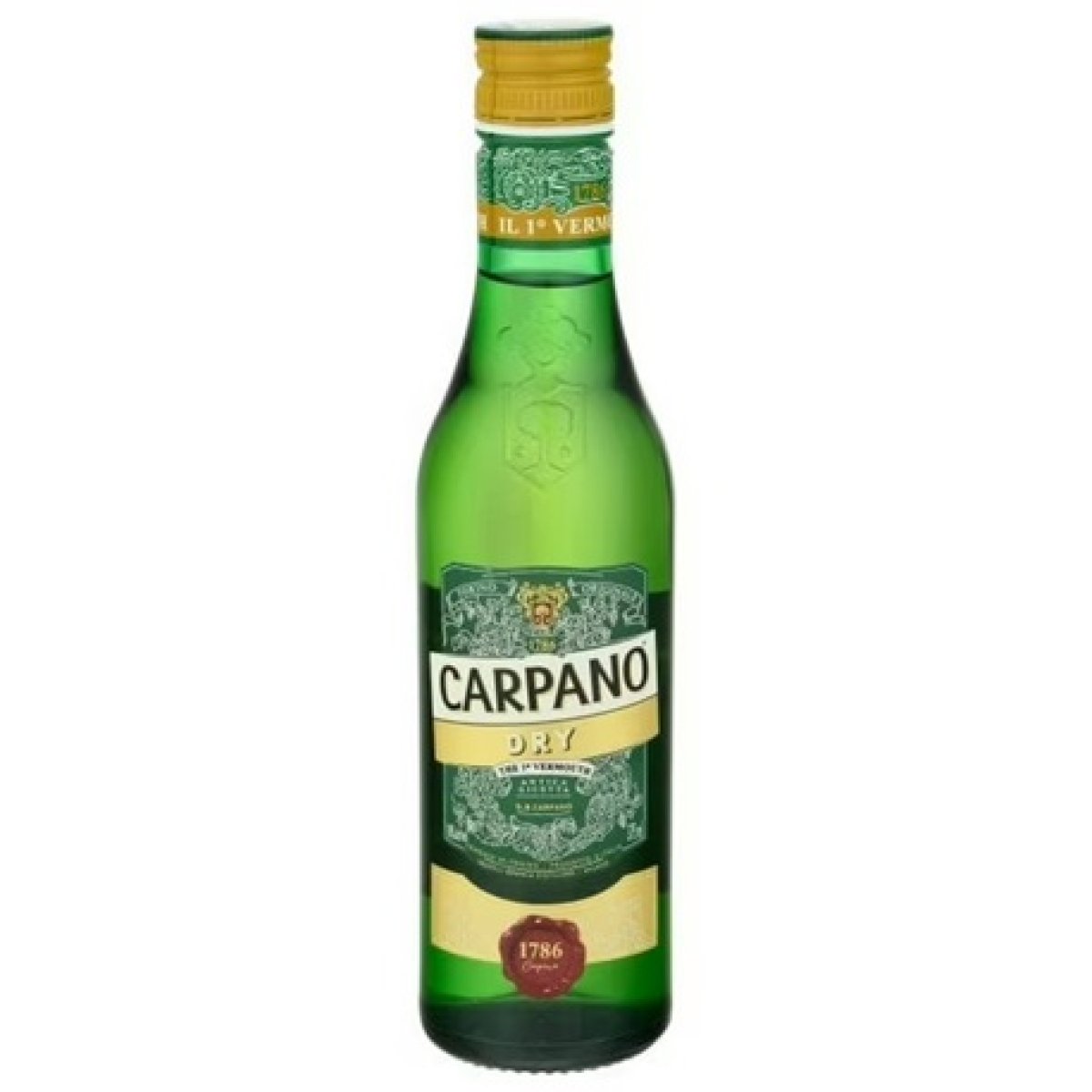 Carpano Dry Vermouth Bottle 375ml with Herbal Flavor Notes