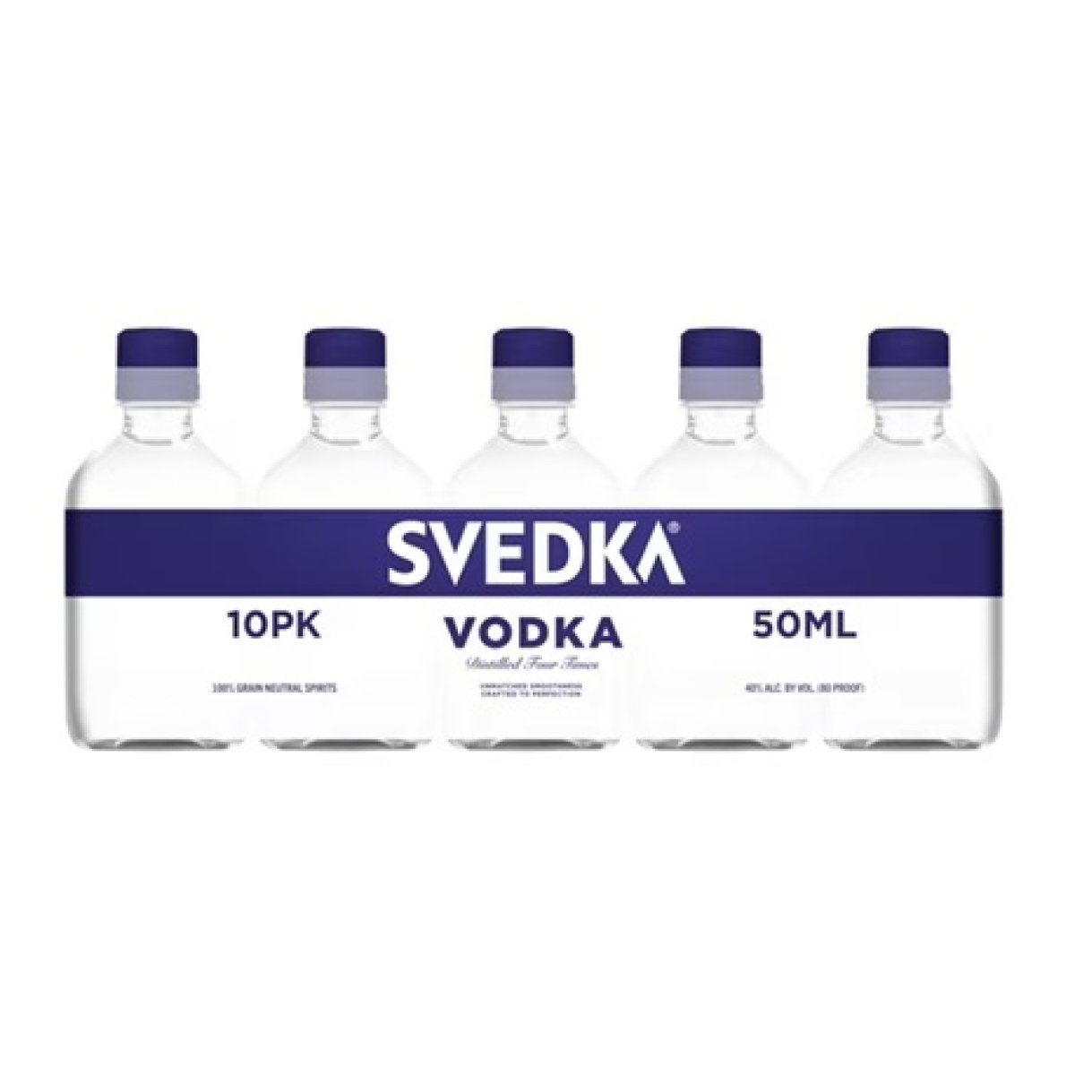 Svedka Vodka Pack of 10 50ml 80 Degrees
