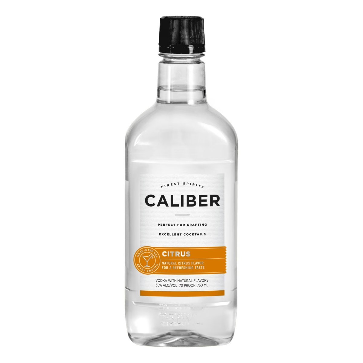 Caliber Citrus Vodka, 750ml Travel Bottle, 70% ABV