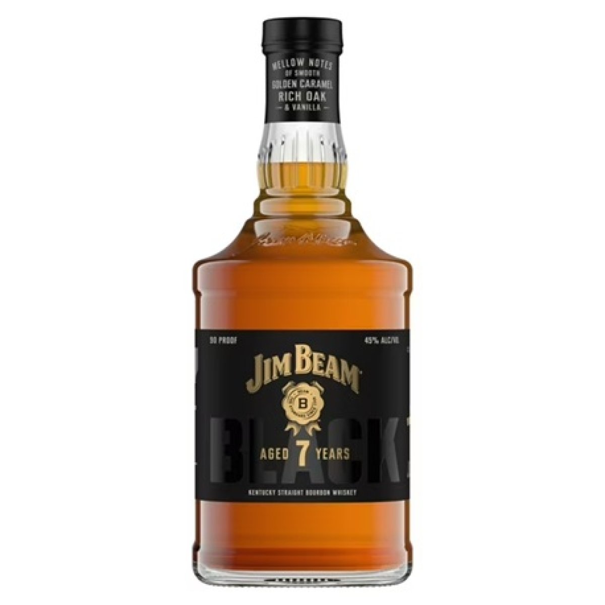 Jim Beam Bourbon Straight Black 7 Years and Over, 750ml Bottle, 45% ABV