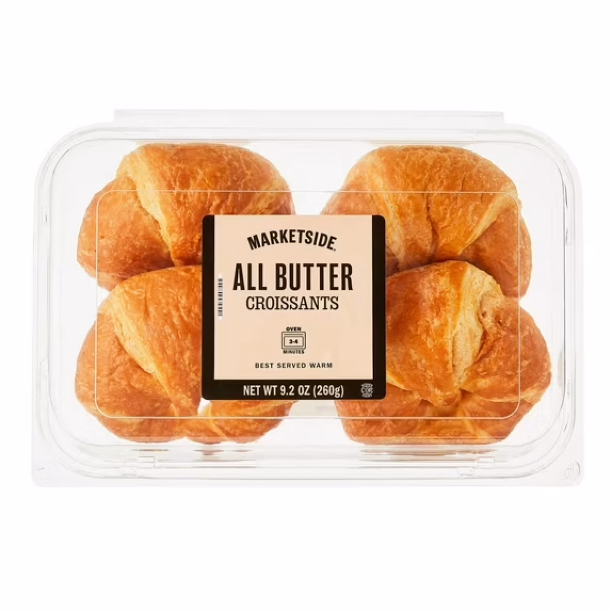 Marketside All Butter Whole Croissants, 9.17 oz, 4 Count