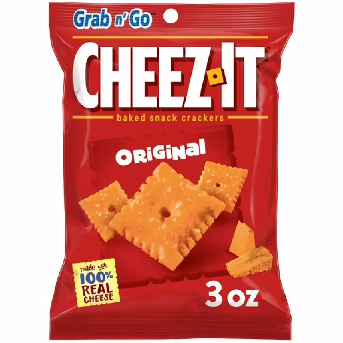 Cheez-It Original Cheese Crackers, Baked Snack Crackers, 3 oz