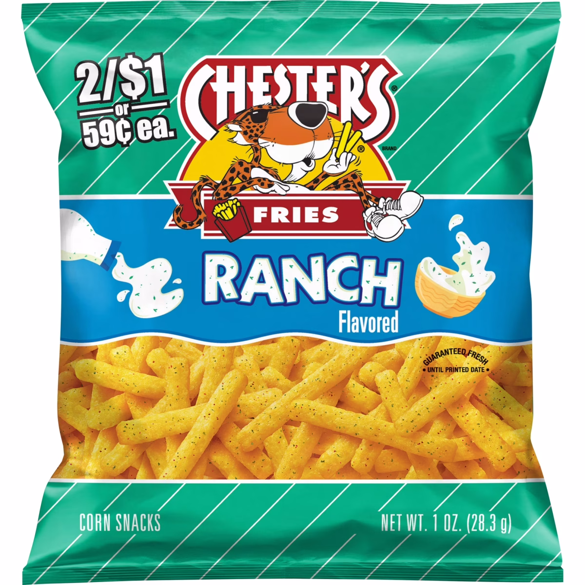Chester's Fries Ranch Flavored Corn Snacks, 1 oz Bag