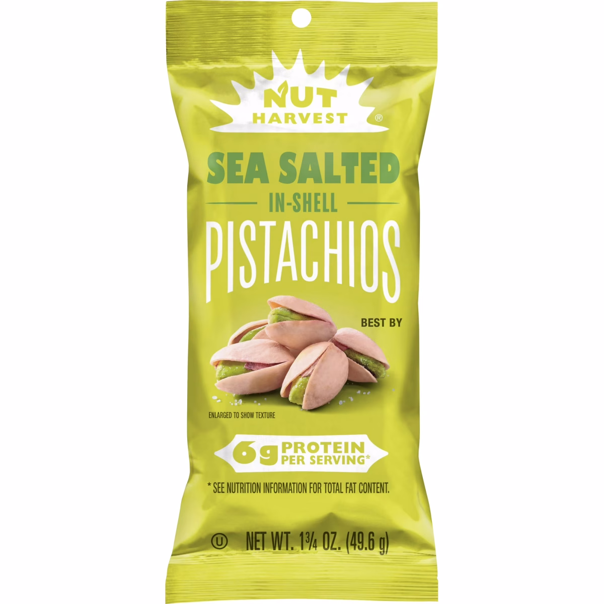 Nut Harvest Salted in Shell Pistachios, 1.75 oz Bag