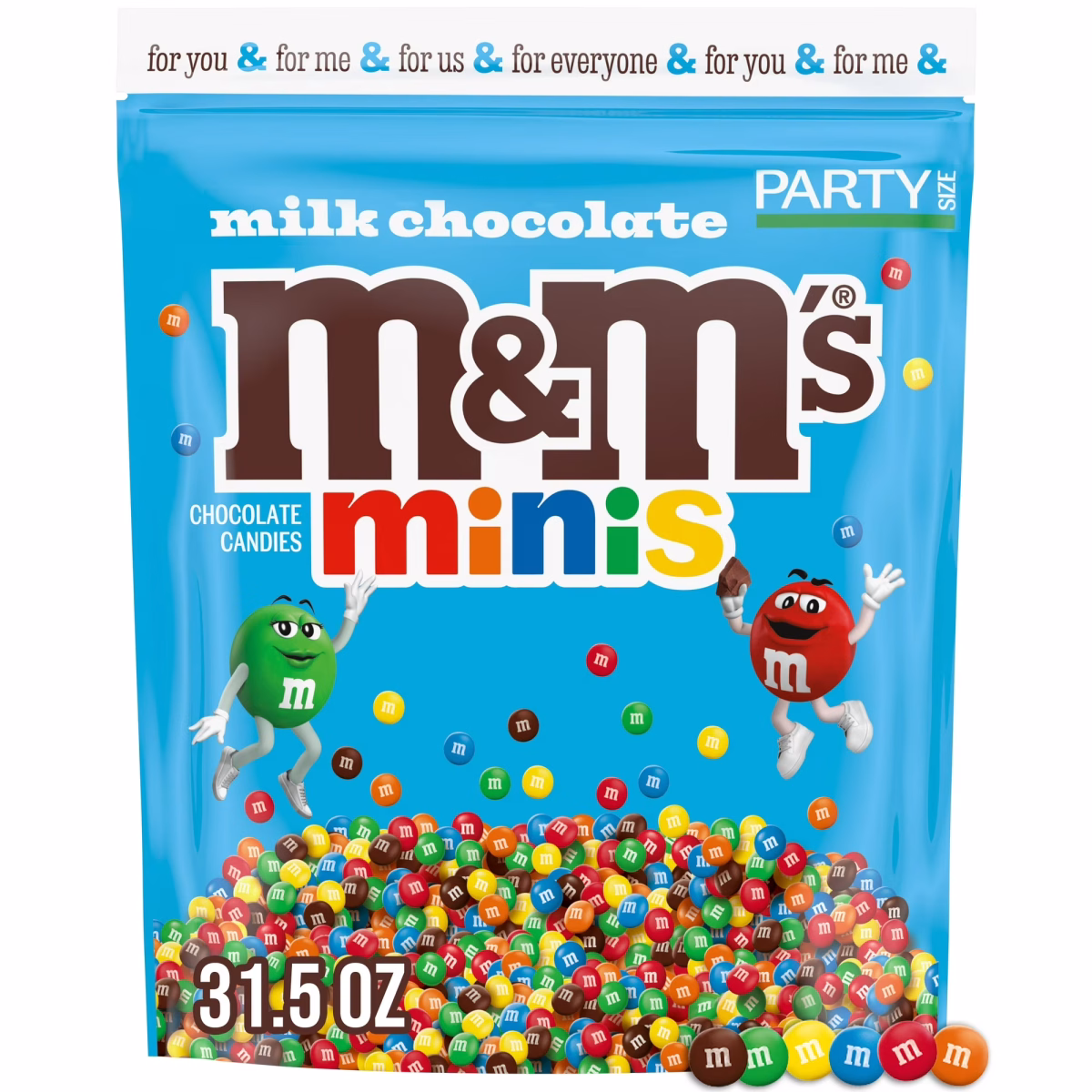 M&M's MINIS Chocolate Movie Night Candy, Party Size, 31.5 oz Bulk Bag
