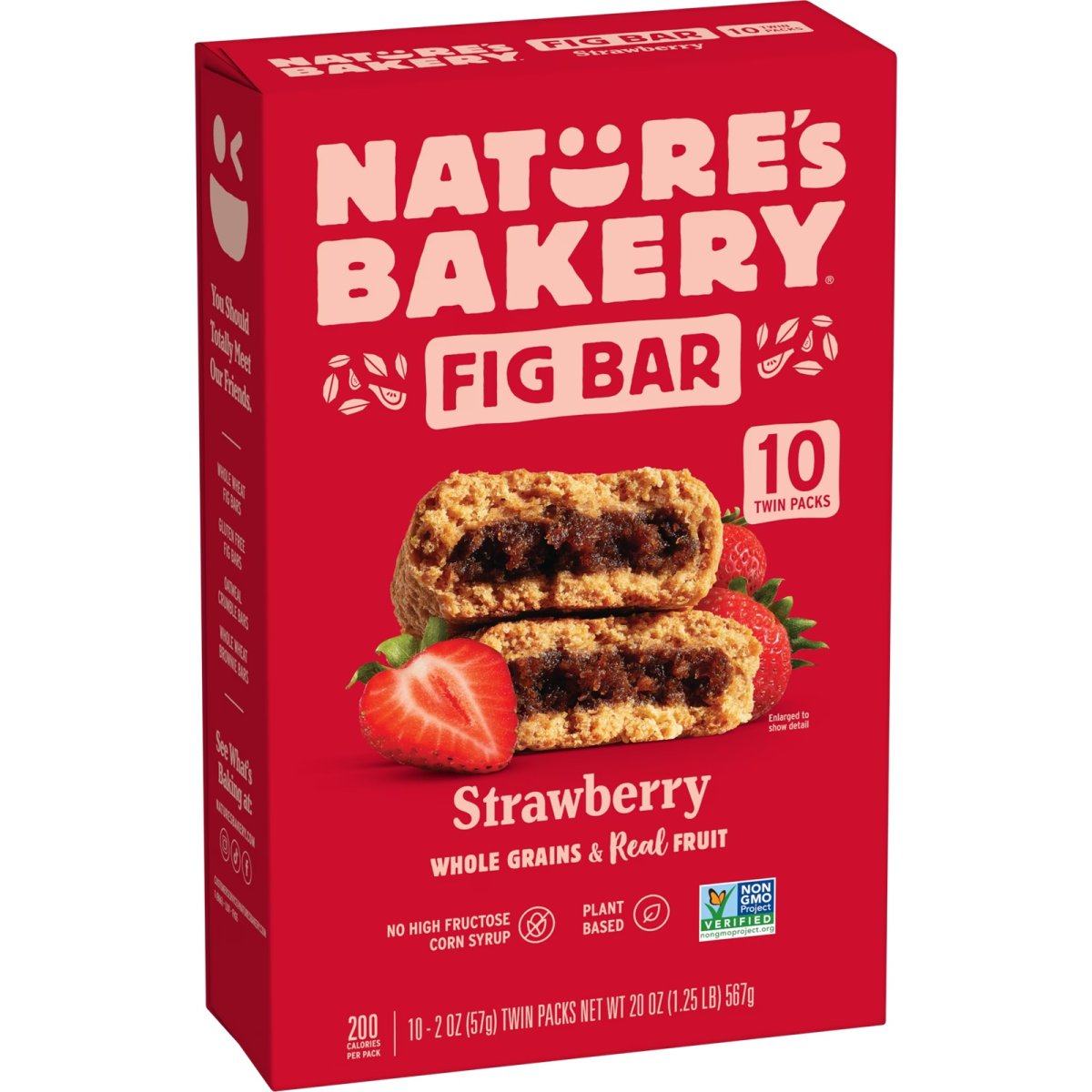 Nature's Bakery Whole Grain Fig Bar Strawberry Box of 10 Units