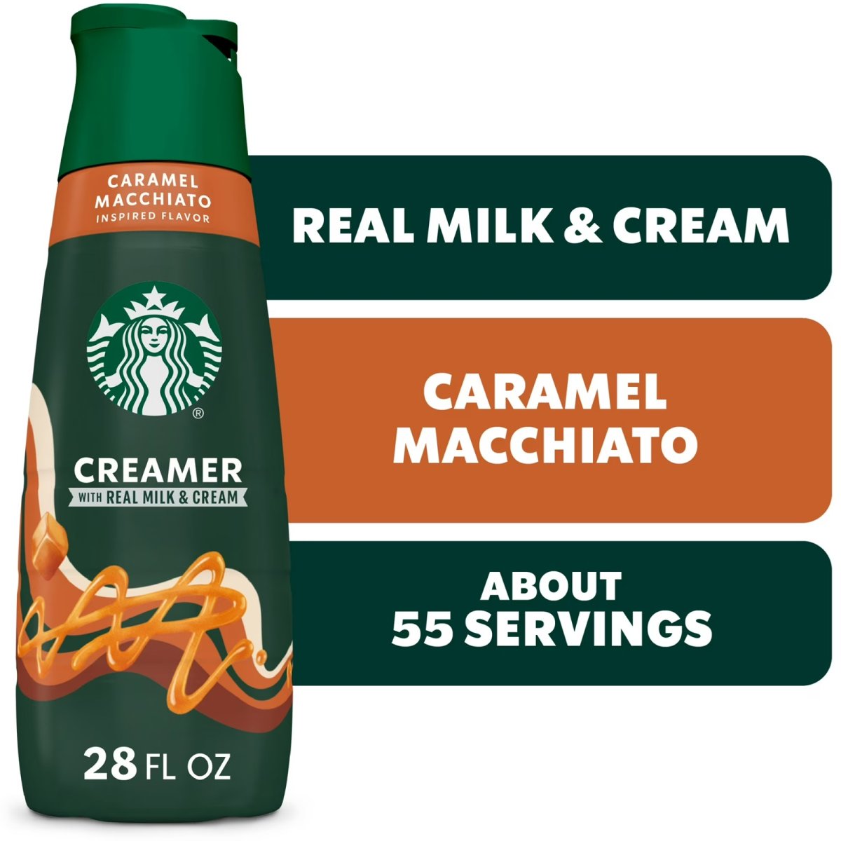 Starbucks Caramel Macchiato Cream, 28 Fl. Oz. Bottle.