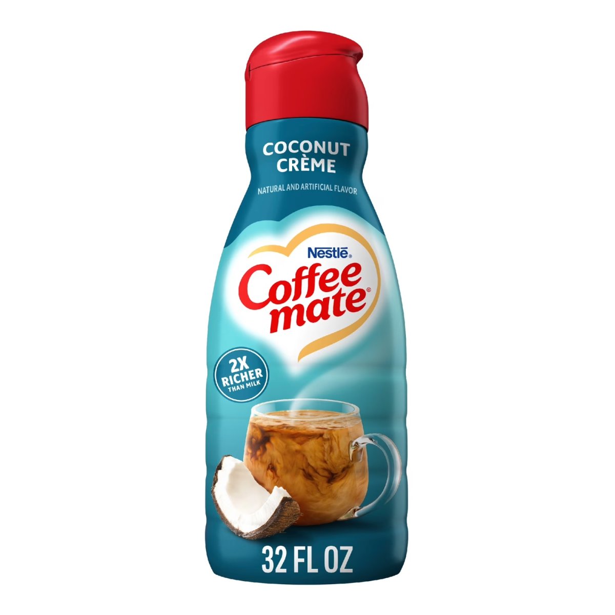 Nestle Coffee Mate Dairy-Free Liquid Coffee Creamer, Coconut Cream Flavor, 32 fl oz Bottle