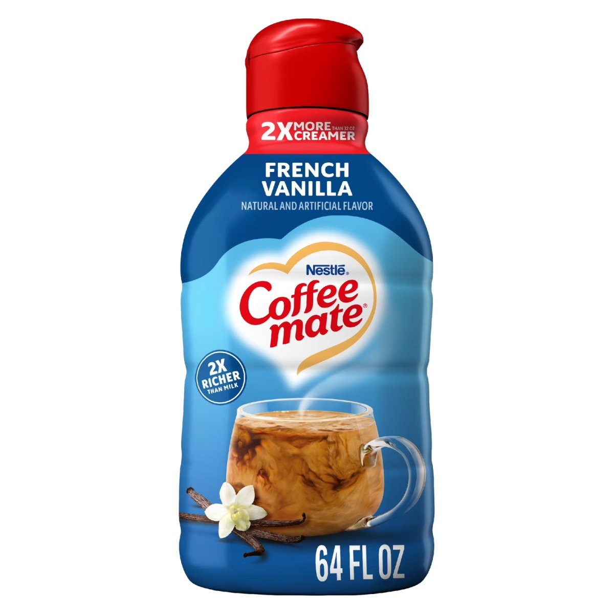 Coffee mate French Vanilla Flavored Coffee Creamer, Dairy-Free, Gluten-Free, 126 Servings (64 Fl Oz)