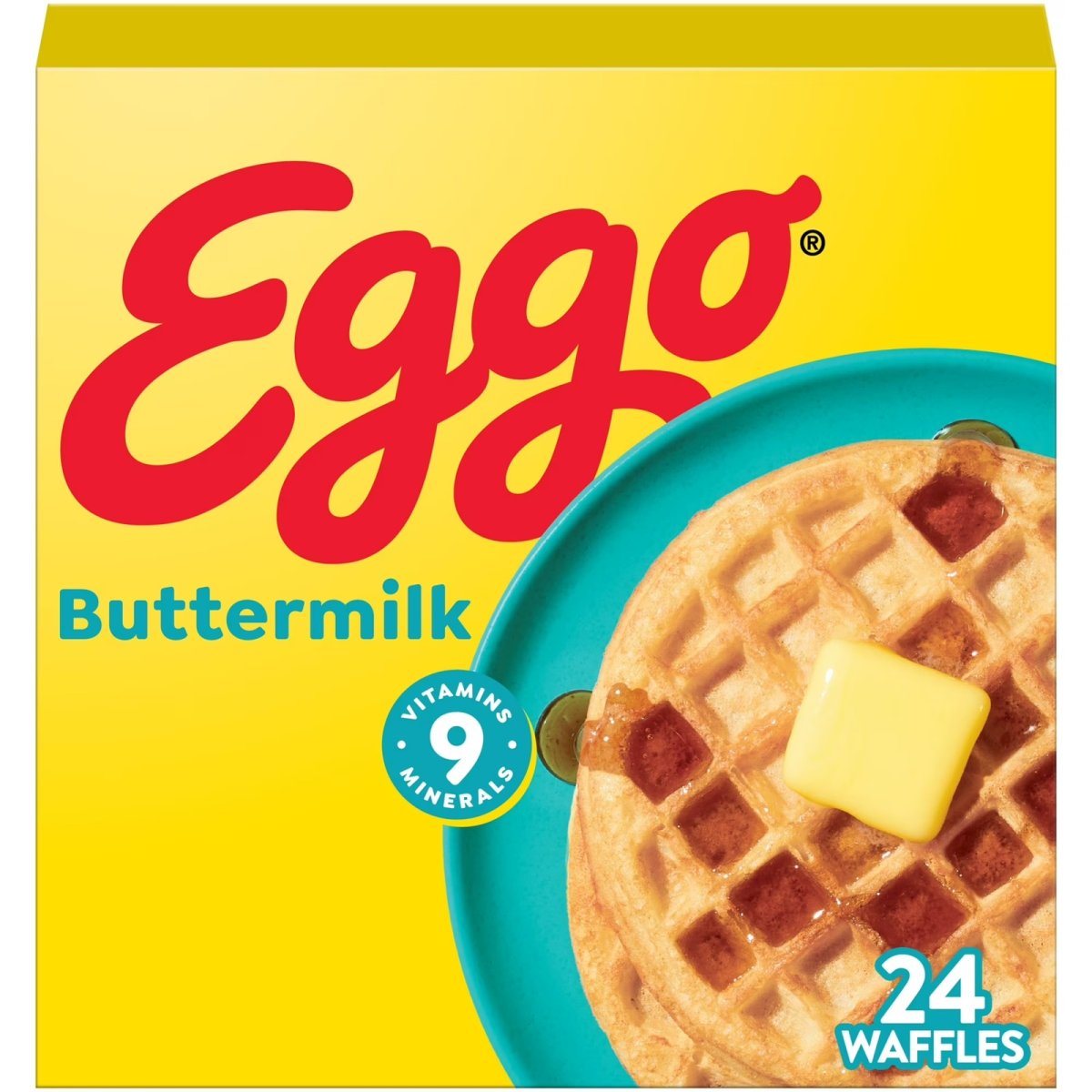 Eggo Whey Protein Waffles, Frozen Breakfast, 29.6 oz, 24 Count