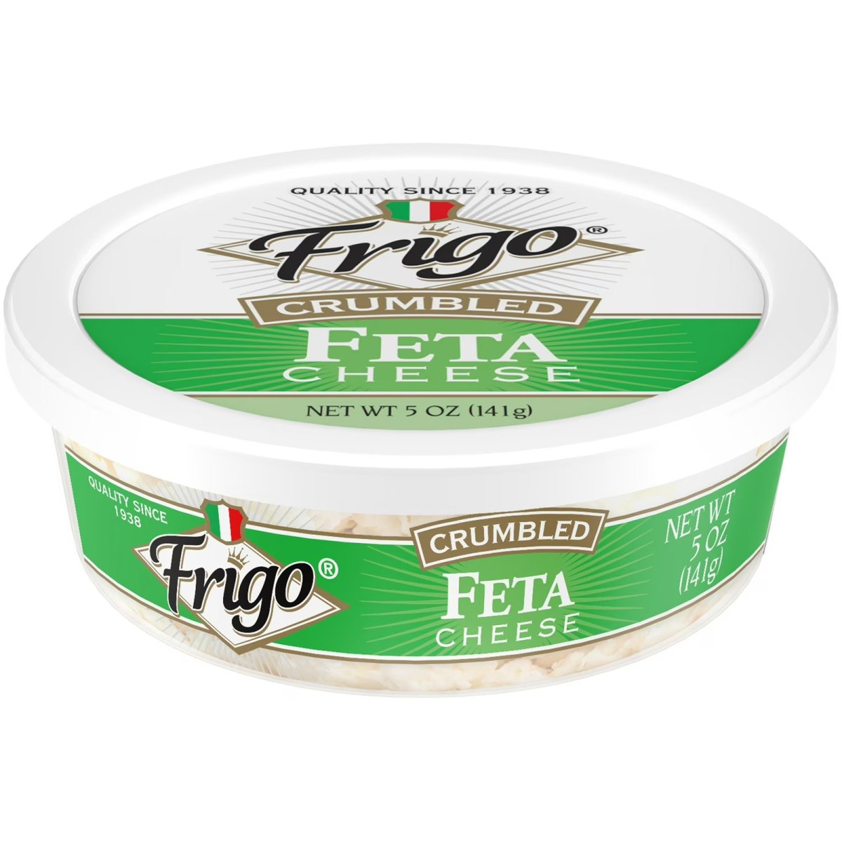 Frigo Feta Shredded Cheese, 5 oz Refrigerated Plastic Cups