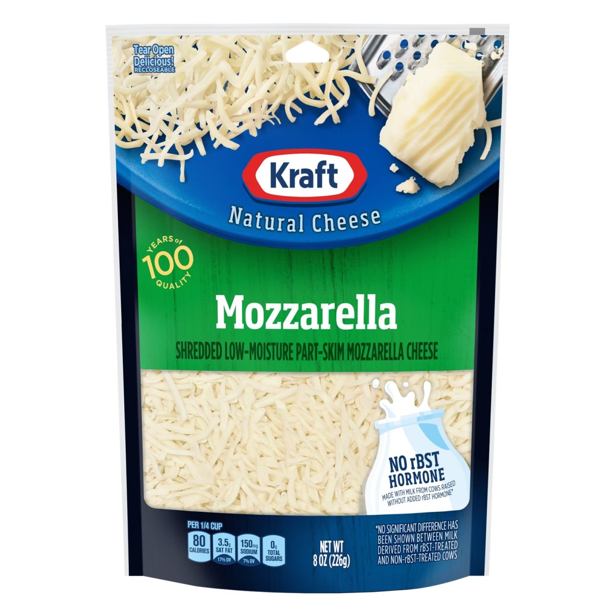 Kraft Shredded Mozzarella Cheese 8 oz Bag