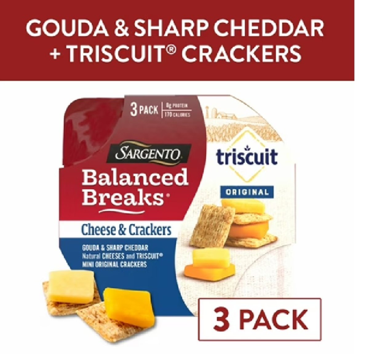 Sargento® Balanced Breaks® Cheese and Crackers, Gouda and Strong Cheddar Cheeses and TRISCUIT®